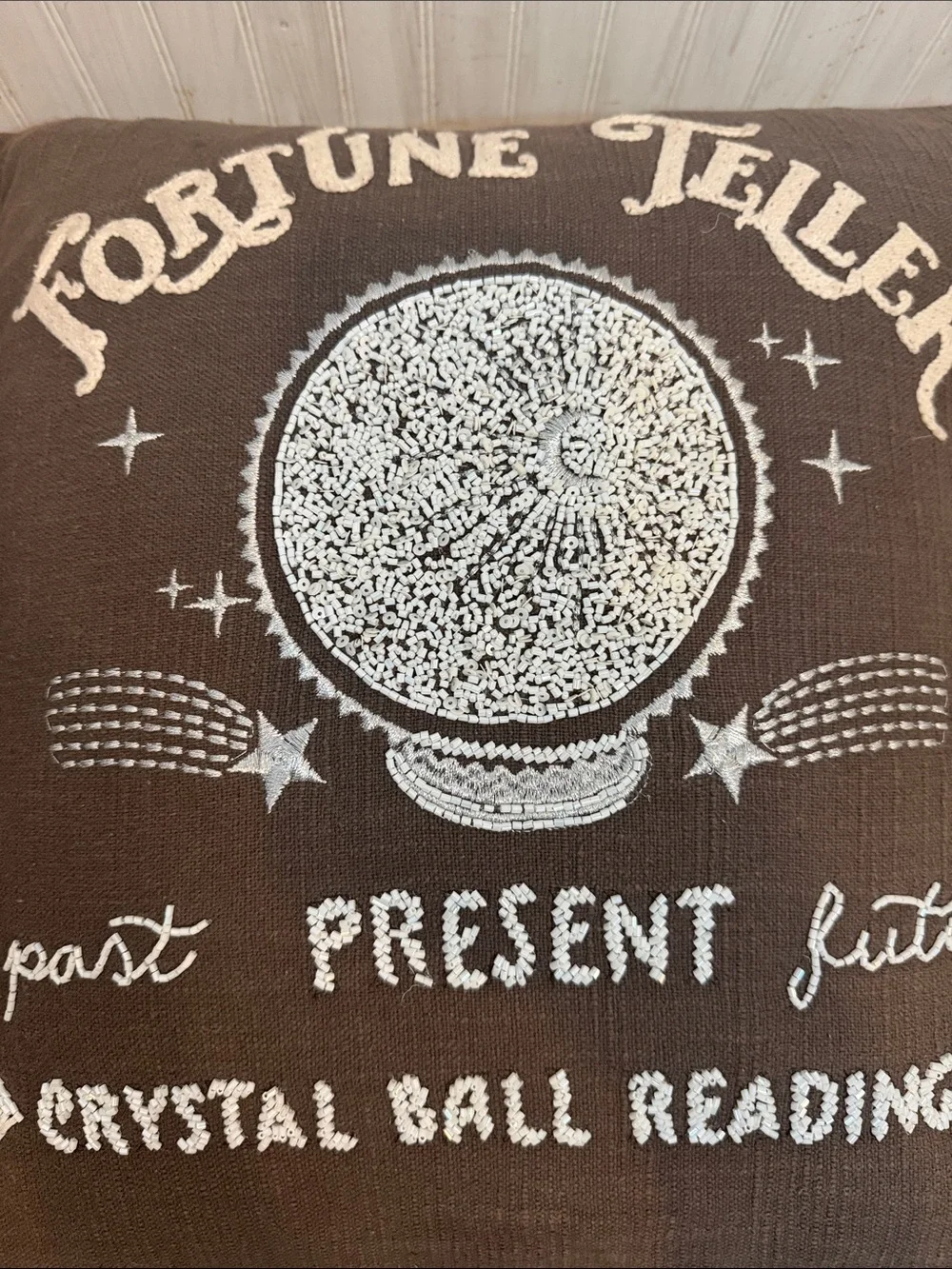 2 SET FORTUNE TELLER CRYSTAL BALL DOWN PILLOWS